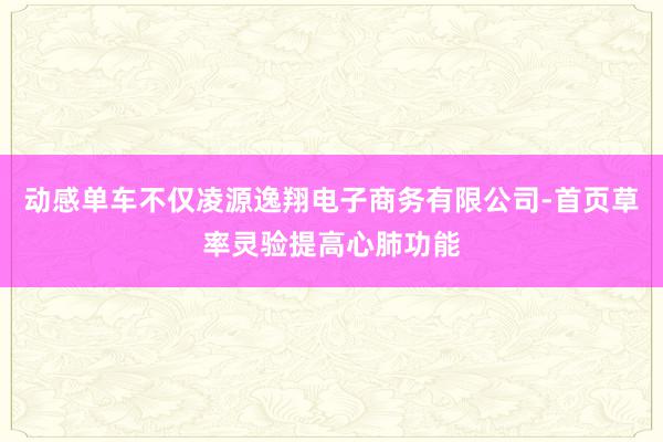 动感单车不仅凌源逸翔电子商务有限公司-首页草率灵验提高心肺功能
