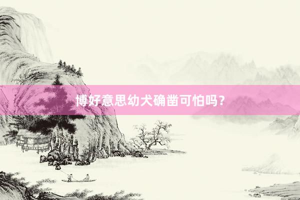 博好意思幼犬确凿可怕吗？